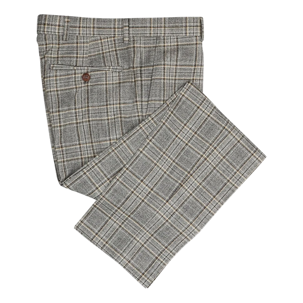 Antique Rogue Bold Check Suit Trousers for Men