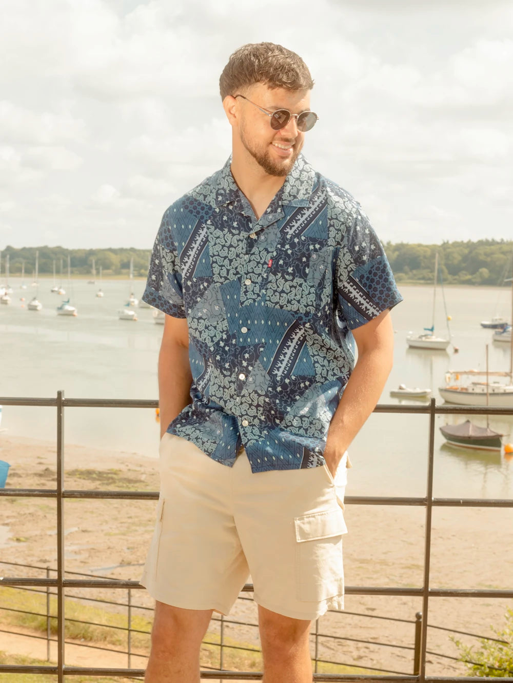 Levi's hawaiian camp outlet shirt