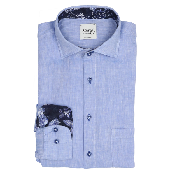 Oscar Linen Shirt With Trim