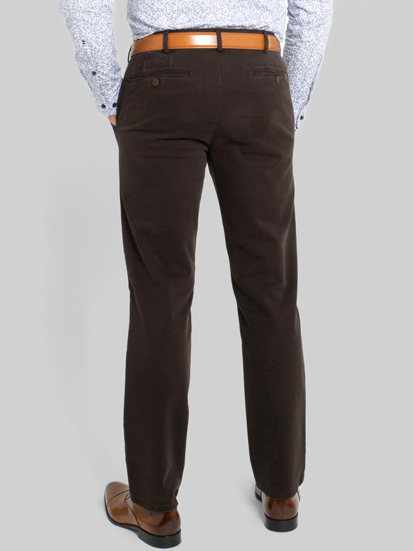 Meyer Rio Twill Chino in Chocolate for Men