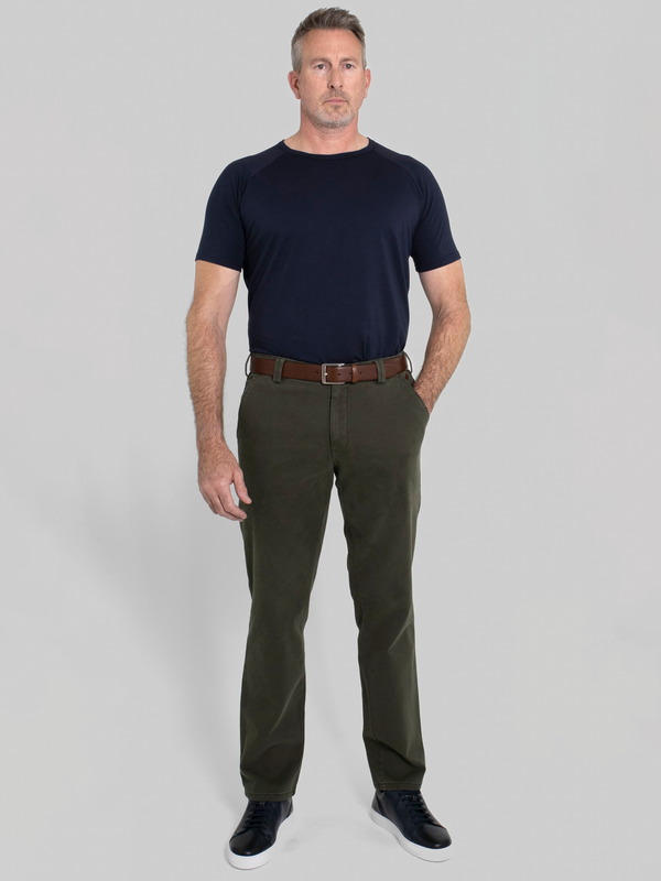 Meyer Rio Twill Chino in Green for Men