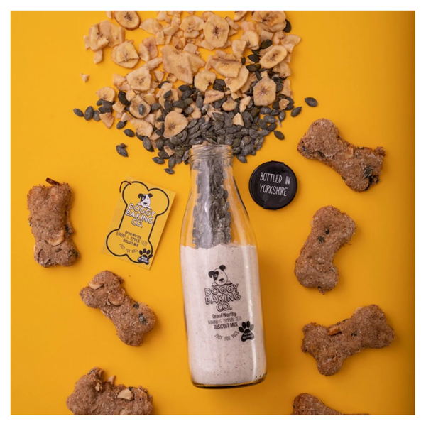 The Bottled Baking Co Drool-Worthy Pumpkin Seed & Banana Biscuit Doggy Pouch Mix