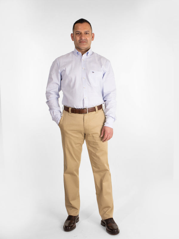 Meyer New York Chinos in Sand for Men