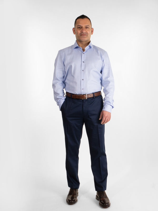 Meyer Bonn Luxury Chinos in Navy