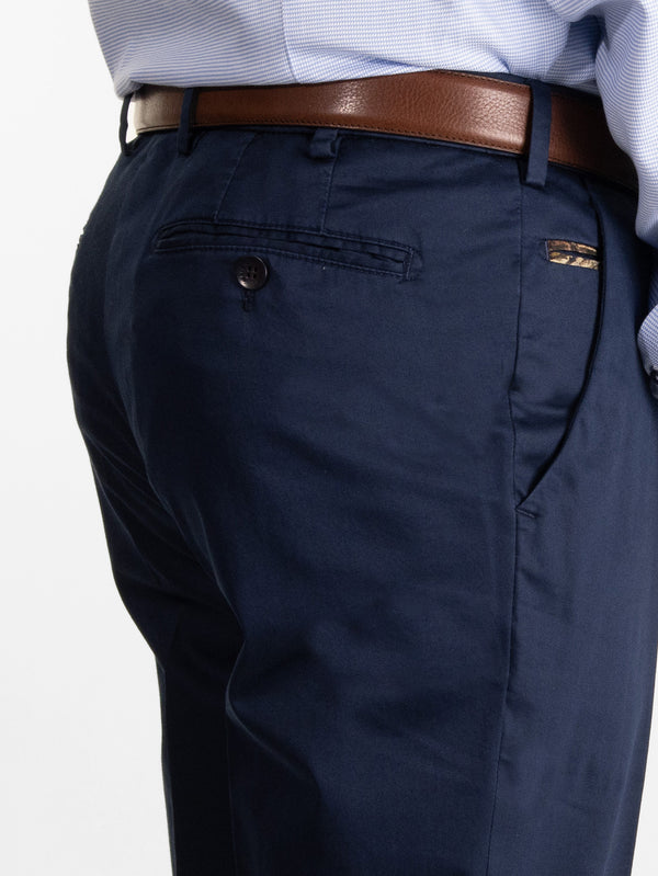 Meyer Bonn Luxury Chinos in Navy for Men