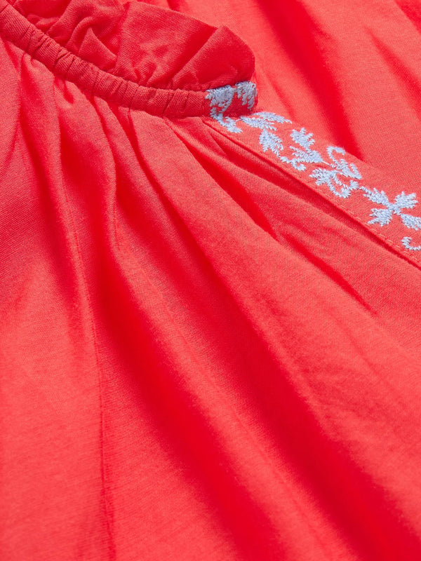 White Stuff Anna Cotton Embroidered Top