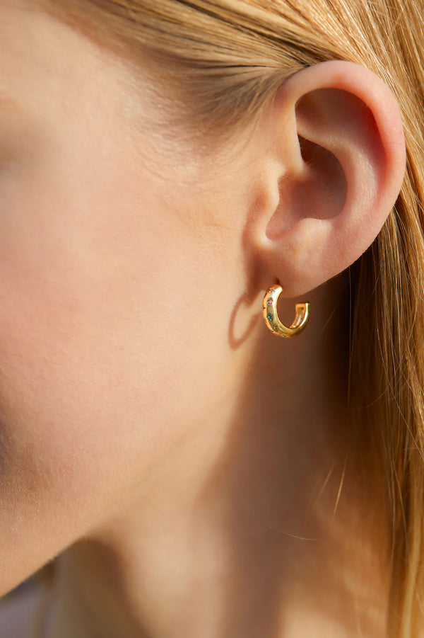 Estella Bartlett Multicolour Chubby Celestial Hoop Earrings