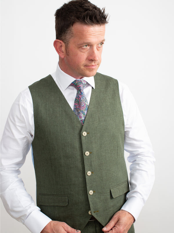 Golding Classic Linen Suit Waistcoat