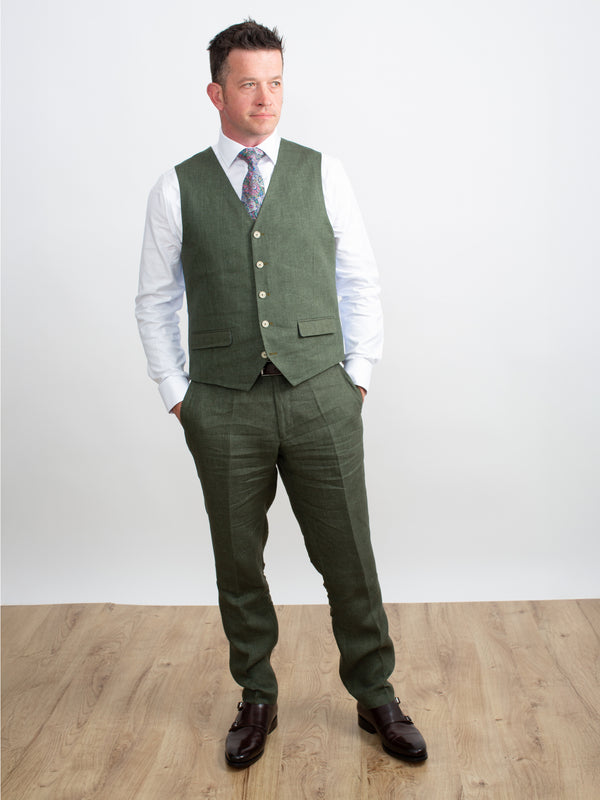 Golding Classic Linen Suit Waistcoat