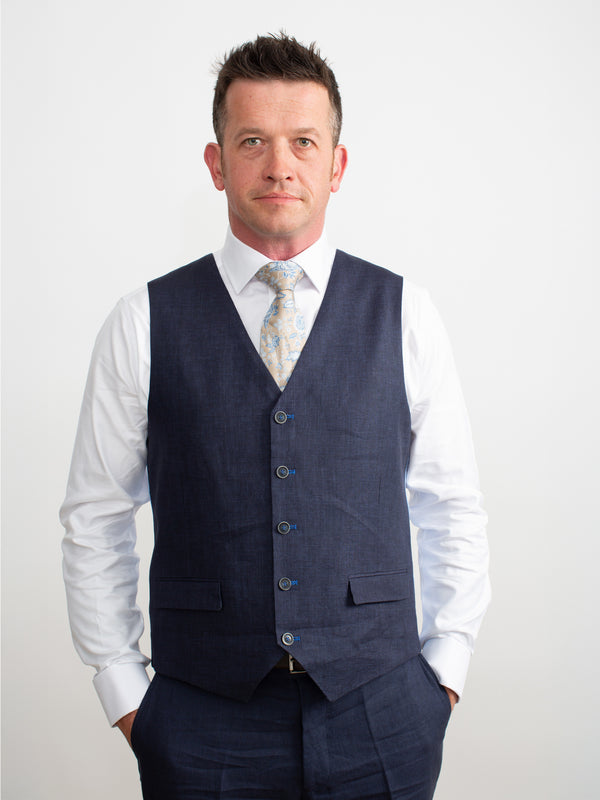 Golding Classic Linen Suit Waistcoat
