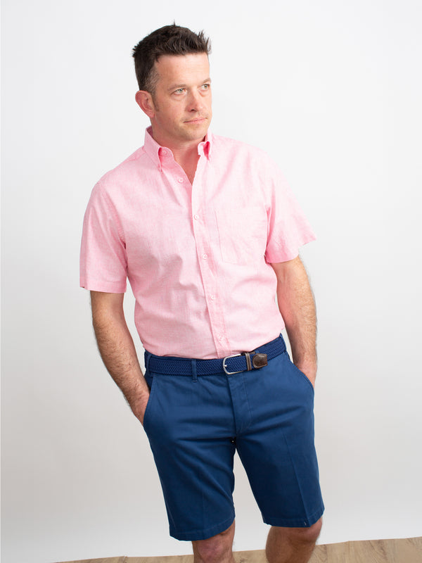 Golding Hadleigh Short Sleeve Linen Blend Shirt
