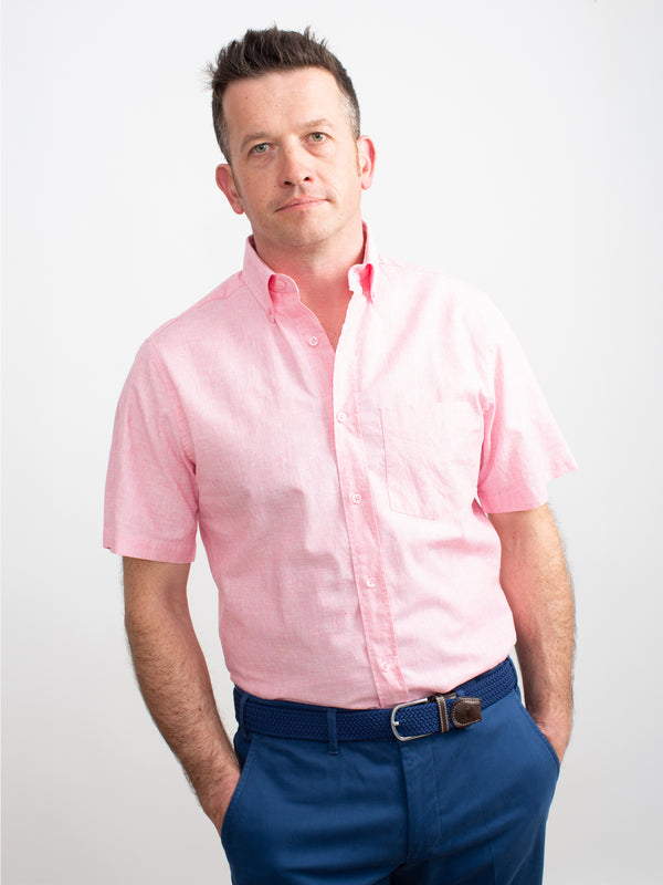 Golding Hadleigh Short Sleeve Linen Blend Shirt