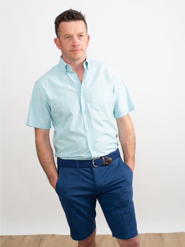 Golding Hadleigh Short Sleeve Linen Blend Shirt