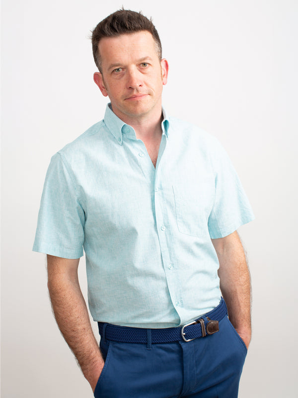 Golding Hadleigh Short Sleeve Linen Blend Shirt