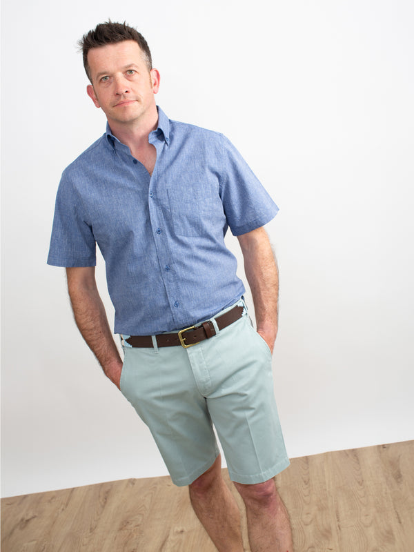 Golding Hadleigh Short Sleeve Linen Blend Shirt