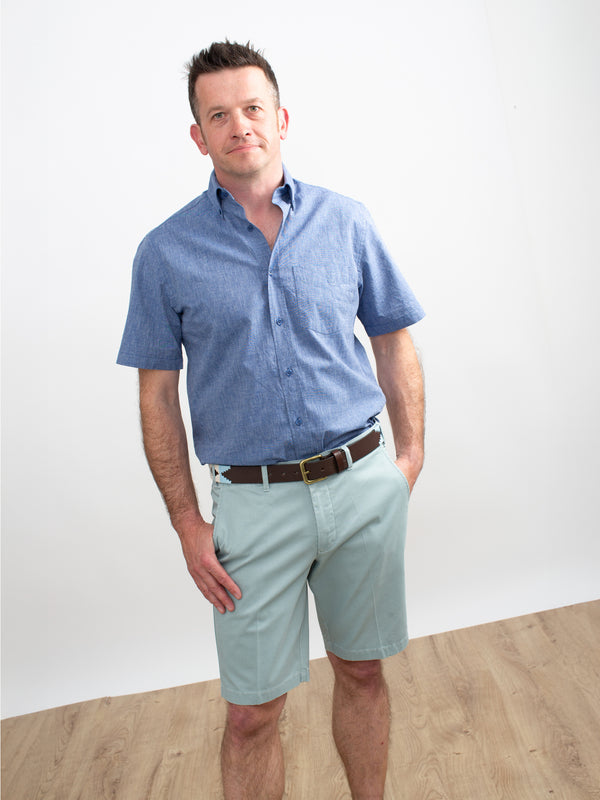 Golding Hadleigh Short Sleeve Linen Blend Shirt