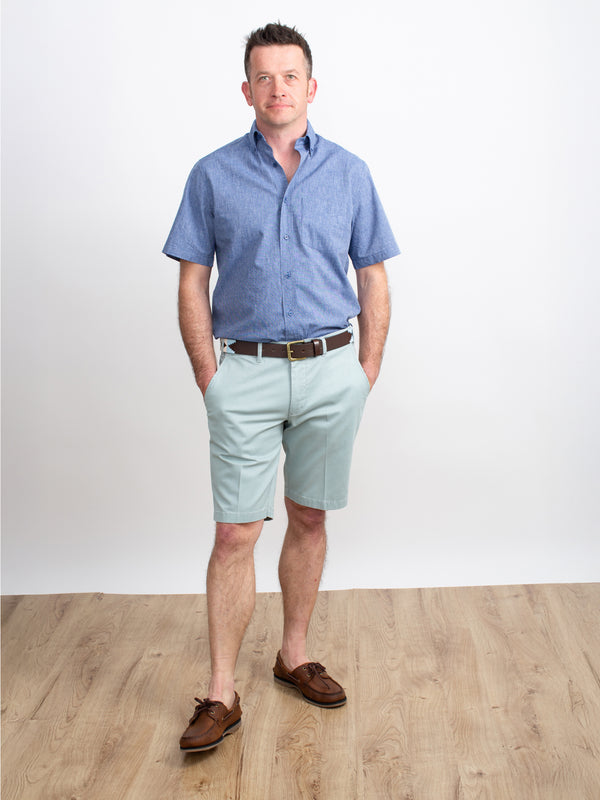 Golding Hadleigh Short Sleeve Linen Blend Shirt
