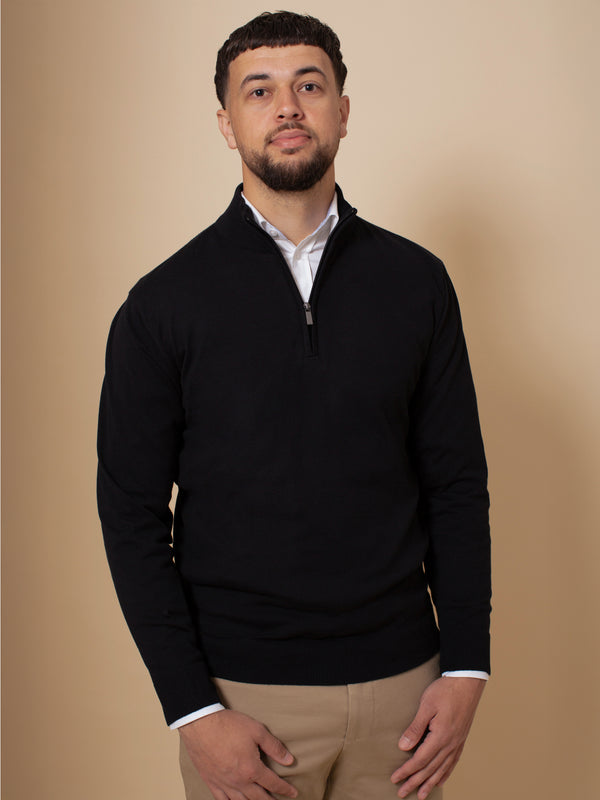 William David Pima Cotton 1/4 Zip Jumper