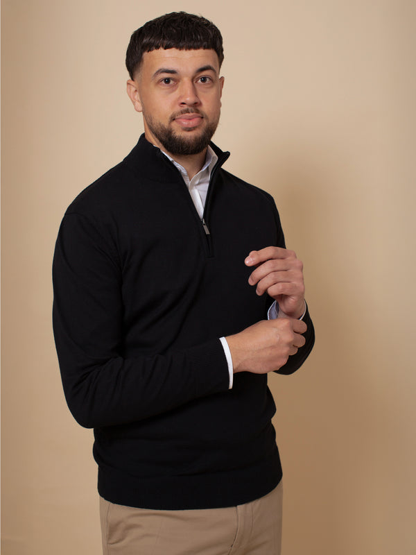 William David Pima Cotton 1/4 Zip Jumper