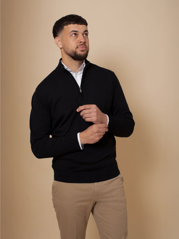 William David Pima Cotton 1/4 Zip Jumper