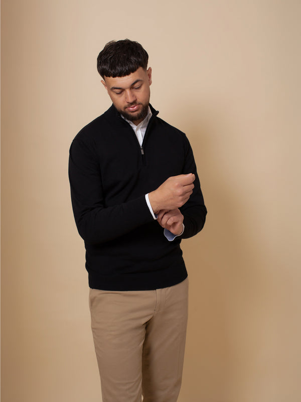 William David Pima Cotton 1/4 Zip Jumper