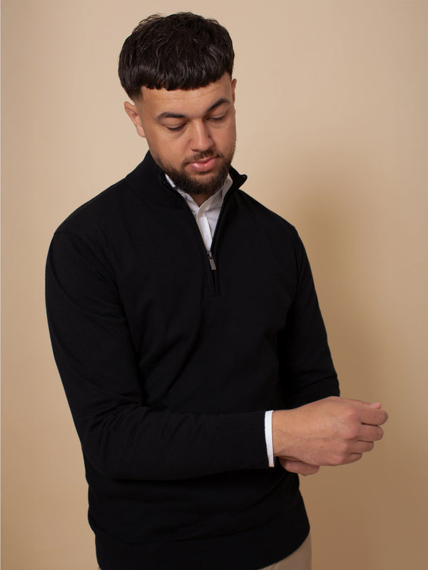 William David Pima Cotton 1/4 Zip Jumper