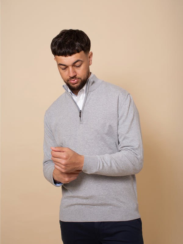 William David Pima Cotton 1/4 Zip Jumper