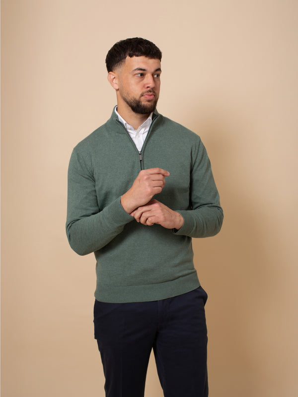 William David Pima Cotton 1/4 Zip Jumper