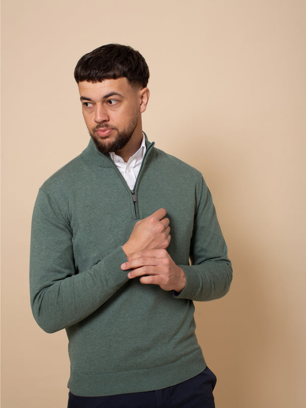 William David Pima Cotton 1/4 Zip Jumper