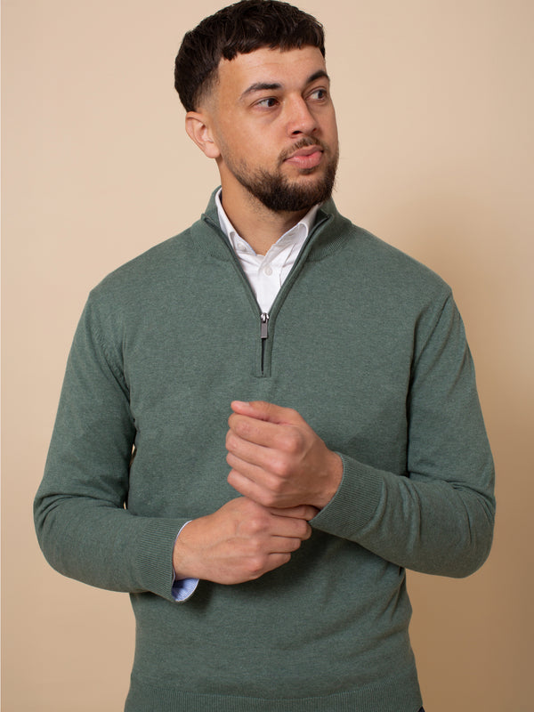 William David Pima Cotton 1/4 Zip Jumper