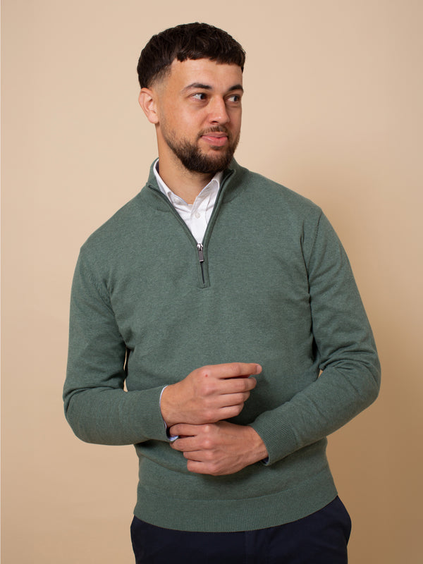 William David Pima Cotton 1/4 Zip Jumper