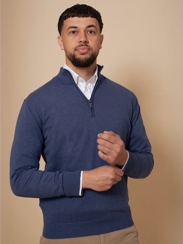 William David Pima Cotton 1/4 Zip Jumper
