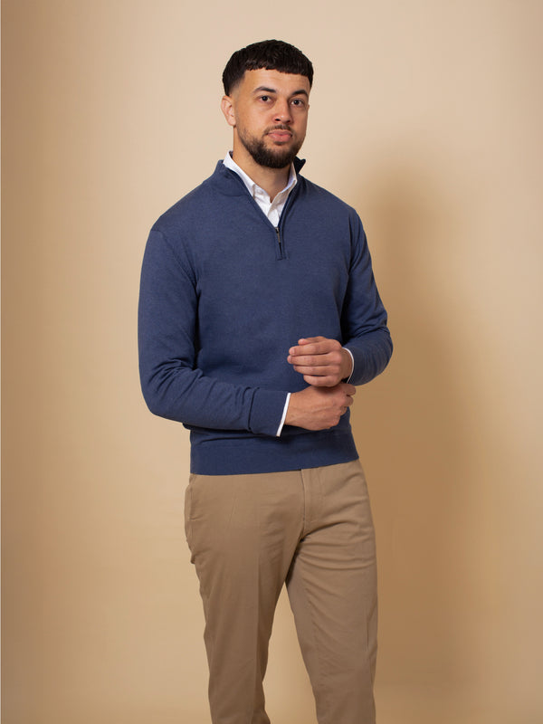 William David Pima Cotton 1/4 Zip Jumper