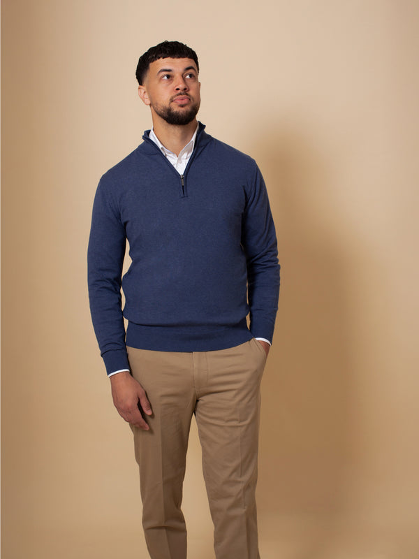 William David Pima Cotton 1/4 Zip Jumper