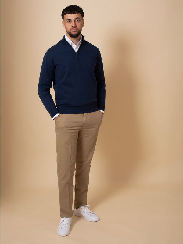 William David Pima Cotton 1/4 Zip Jumper