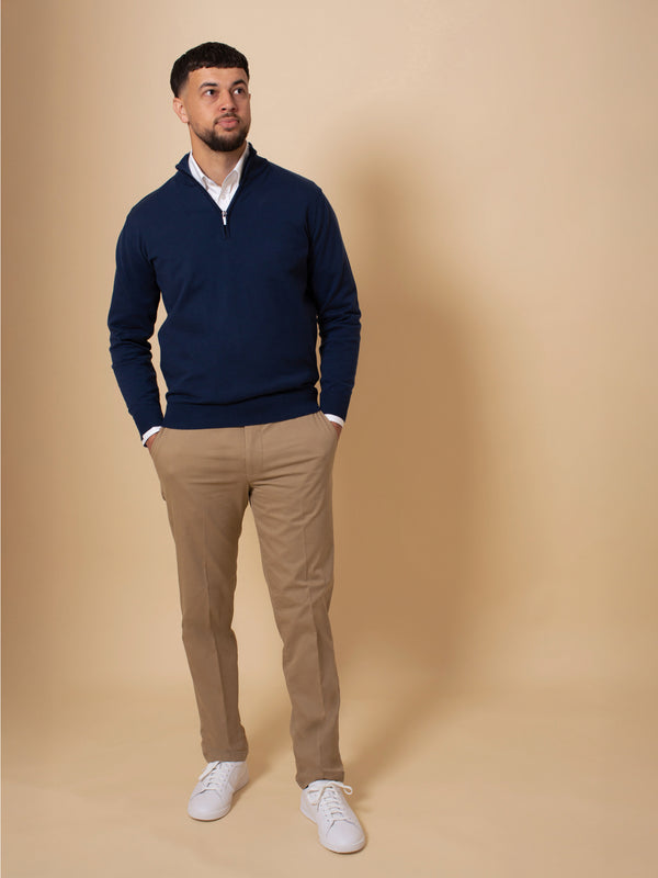 William David Pima Cotton 1/4 Zip Jumper