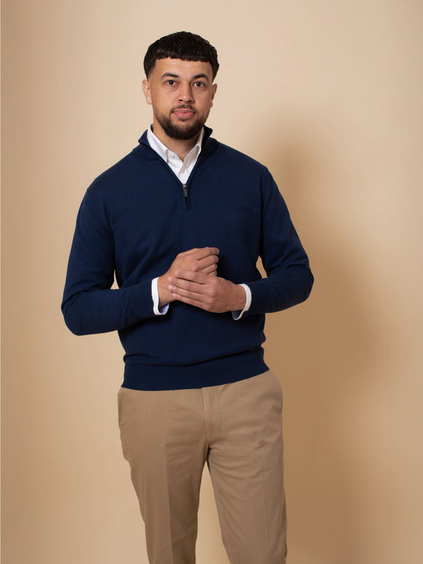 William David Pima Cotton 1/4 Zip Jumper