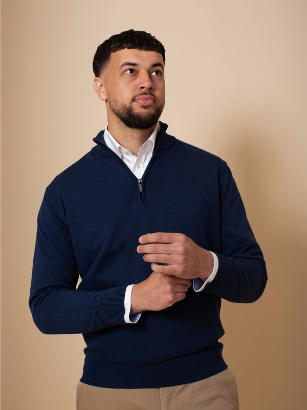 William David Pima Cotton 1/4 Zip Jumper
