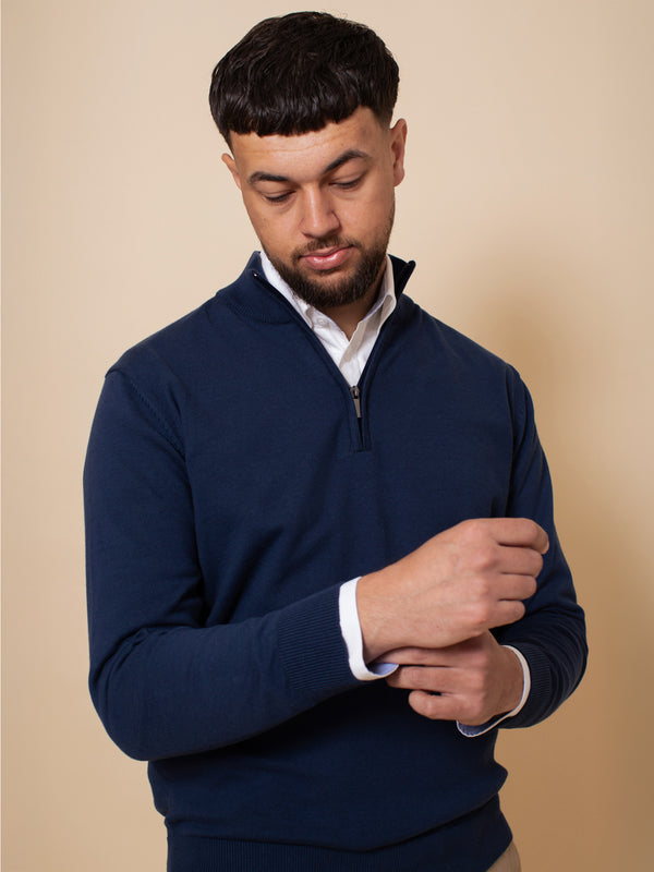 William David Pima Cotton 1/4 Zip Jumper