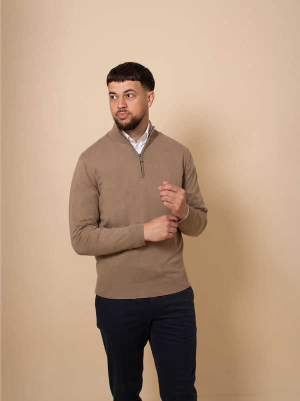 William David Pima Cotton 1/4 Zip Jumper