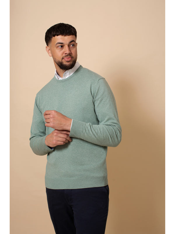 William David Pima Cotton Crew Neck Jumper