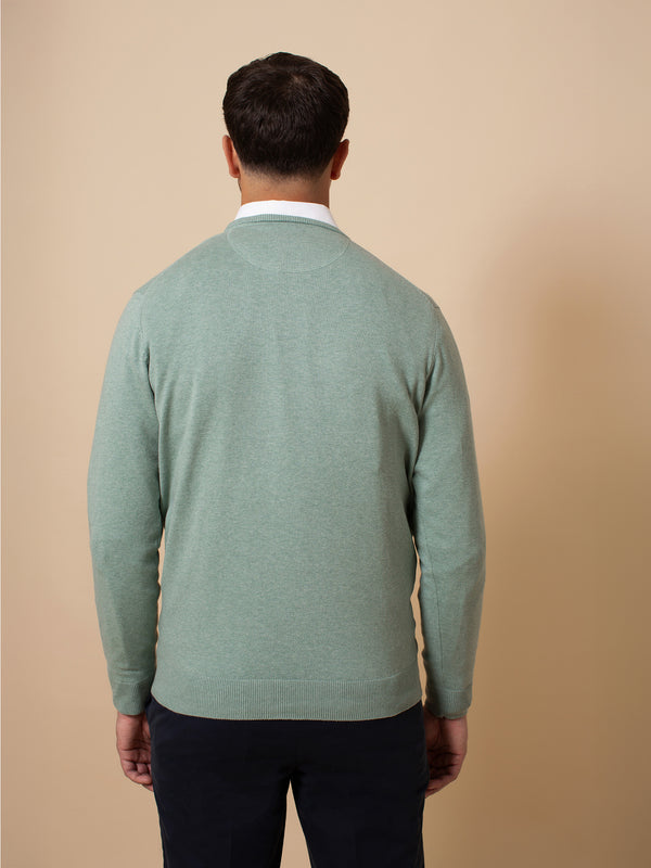 William David Pima Cotton Crew Neck Jumper