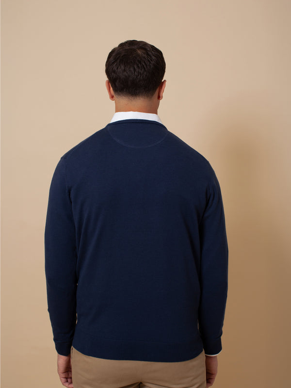 William David Pima Cotton Crew Neck Jumper