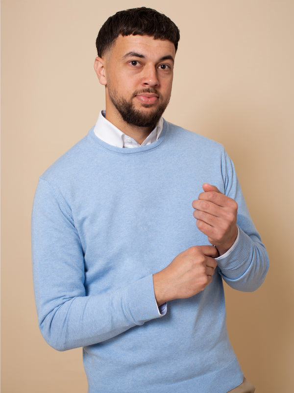 William David Pima Cotton Crew Neck Jumper