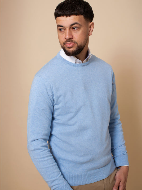 William David Pima Cotton Crew Neck Jumper