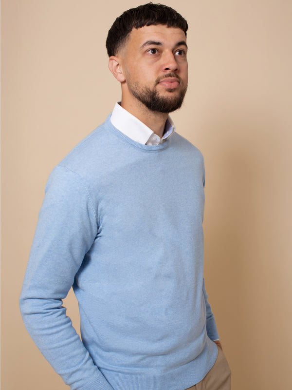 William David Pima Cotton Crew Neck Jumper