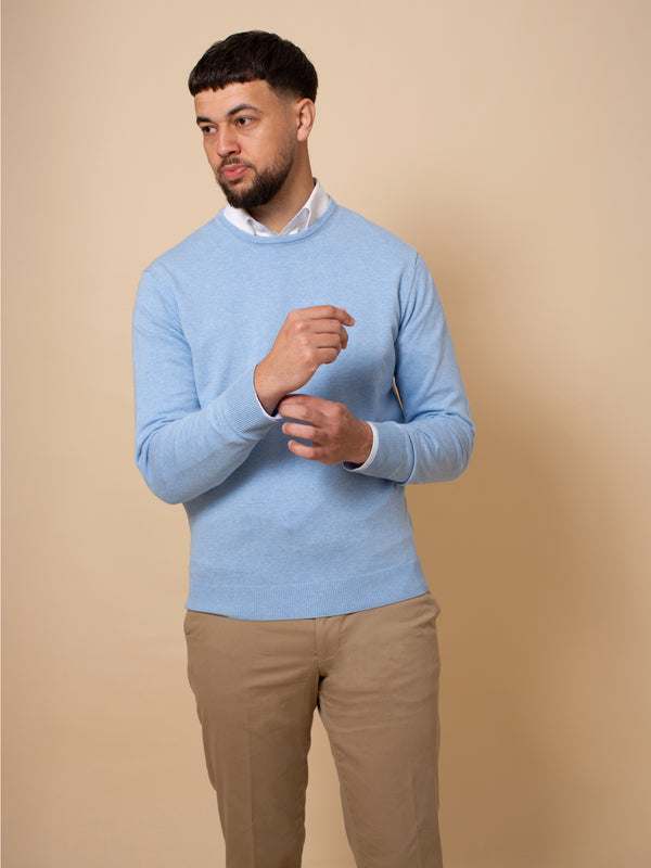 William David Pima Cotton Crew Neck Jumper
