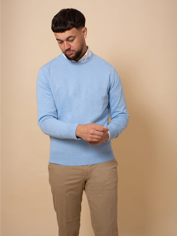William David Pima Cotton Crew Neck Jumper