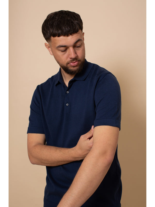 William David Pima Cotton Knit Polo Shirt