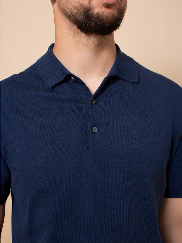 William David Pima Cotton Knit Polo Shirt
